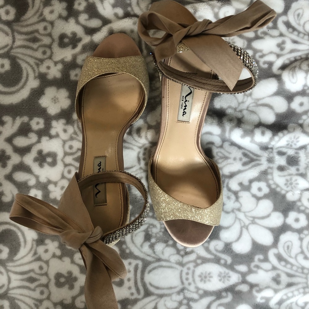 Nina champagne heels